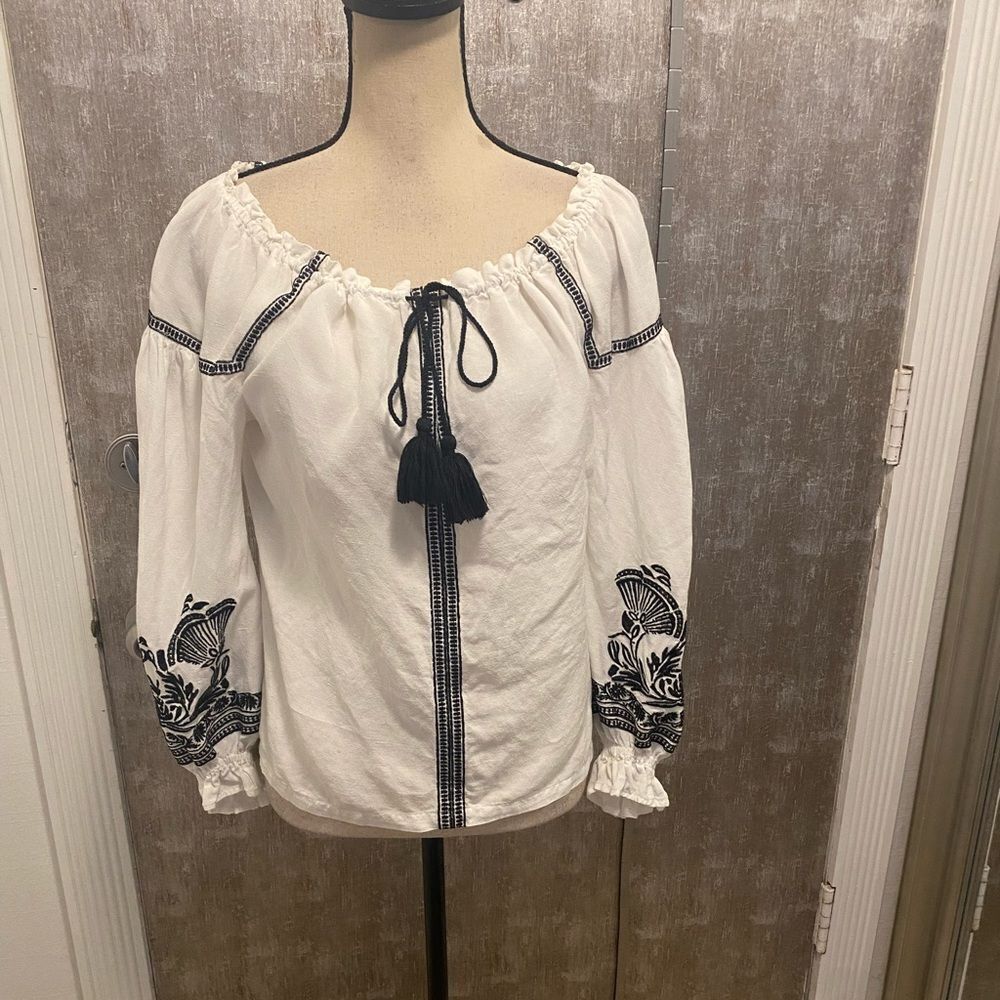 Maje embroidered boho blouse, S